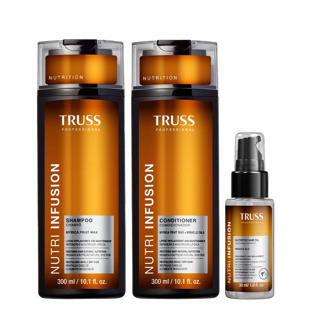Truss Nutri Infusion Kit Shampoo Condicionador e Óleo 30ml