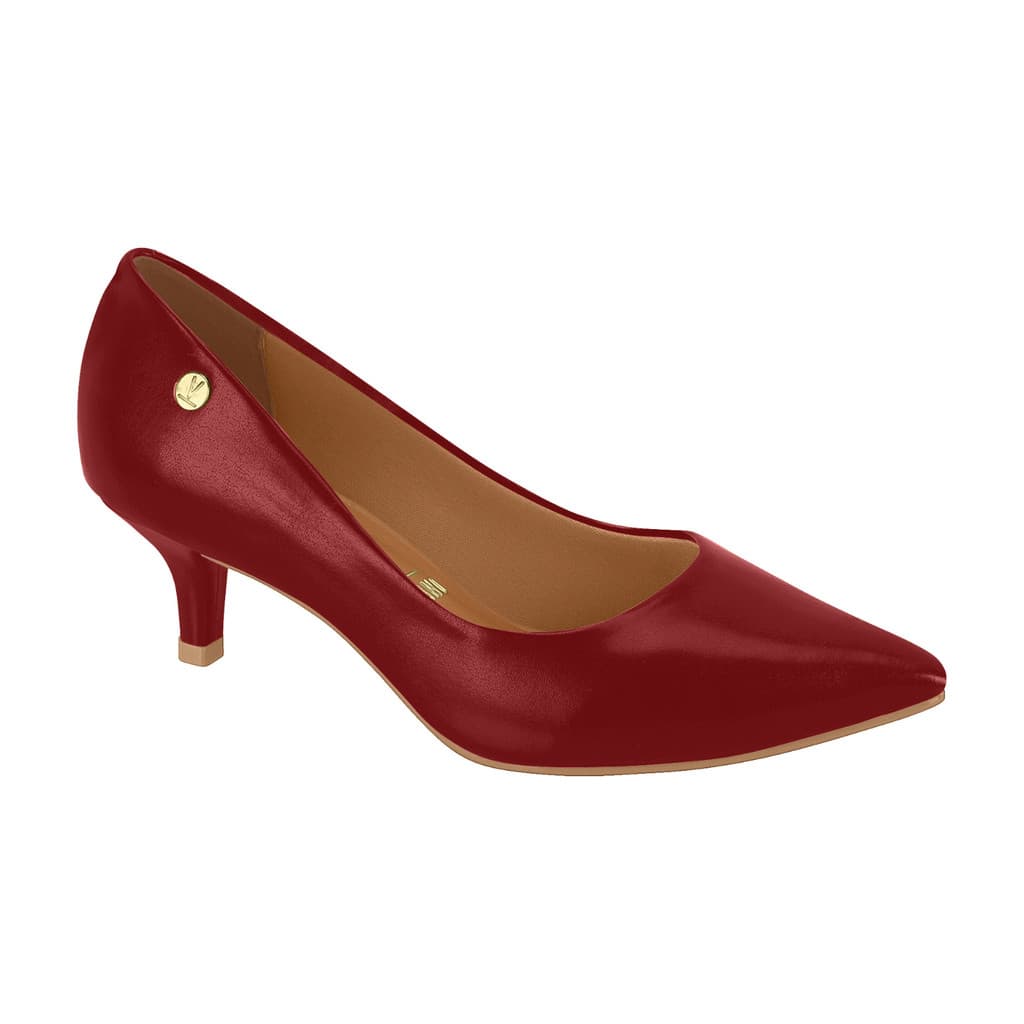 Scarpin Feminino Vizzano Salto Fino Baixo Minimal Bico Fico