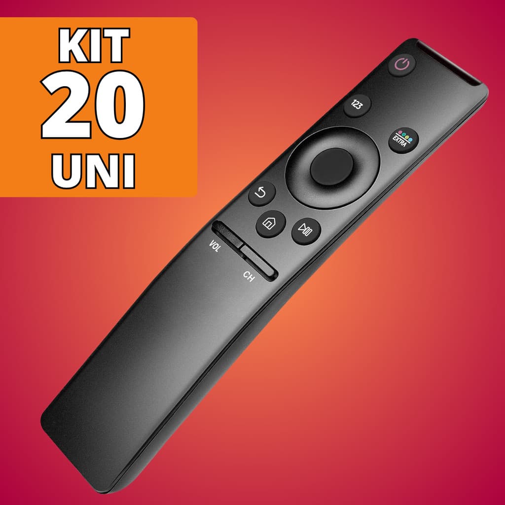 Kit 20 Un Controle Compatível Com Samsung Smart TV Sem Pilhas