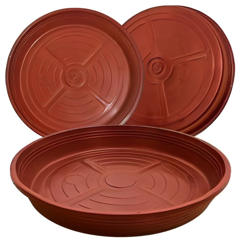 Kit 3 Prato p/ Vaso De Planta 34,5cm tam 09 Plástico Cerâmica Com Furos P/ Vaso Planta Suspenso