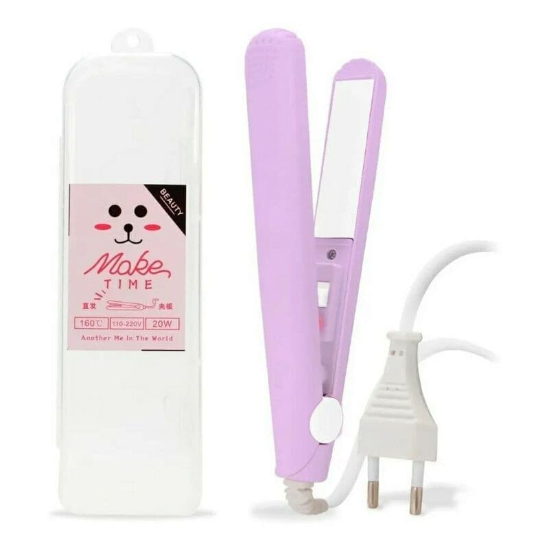Mini Chapinha Prancha De Cabelo Portátil Com Case Transporte