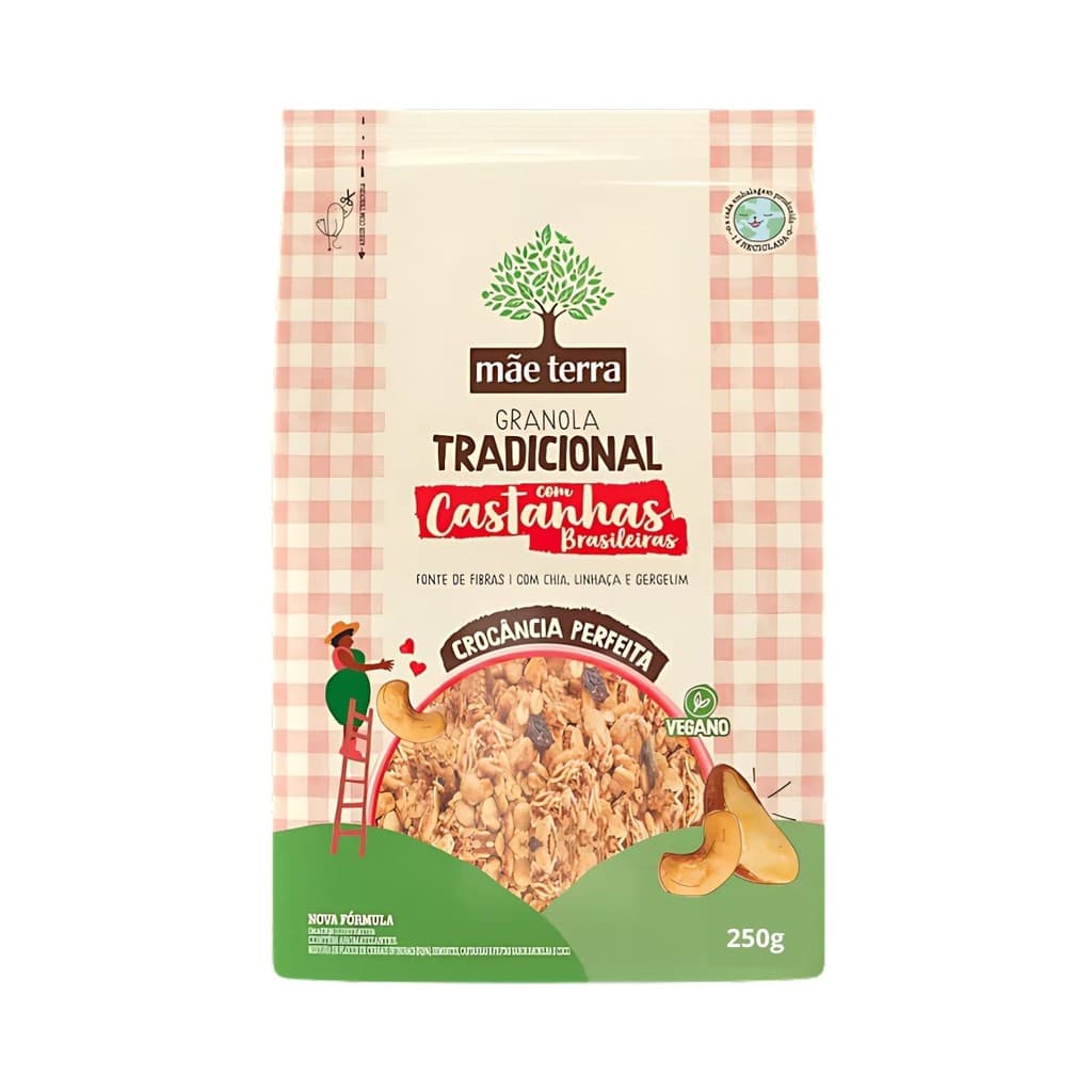 Granola Tradicional Com Castanhas Brasileiras - Mãe Terra 250g