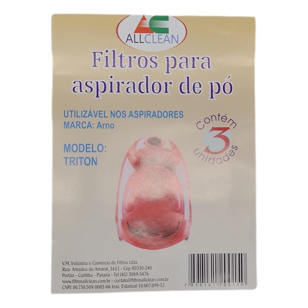 Saco Descartavel Aspirador Po Arno Triton All Clean