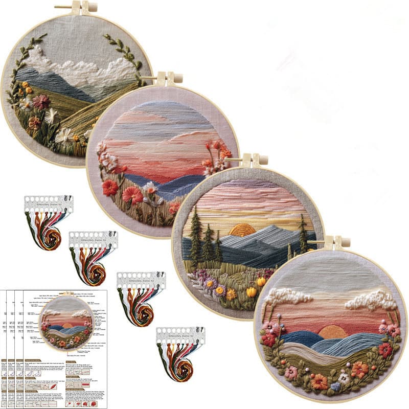 Flores Bordado DIY Cenário Pintura Saco De Completo Kits Ponto Cruz 3D Kit Costura Para Iniciantes
