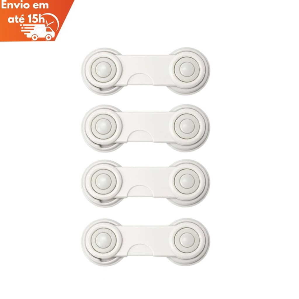 Trava de Gaveta com Adesivo 3M – Kit 4 Unid 9,5cm