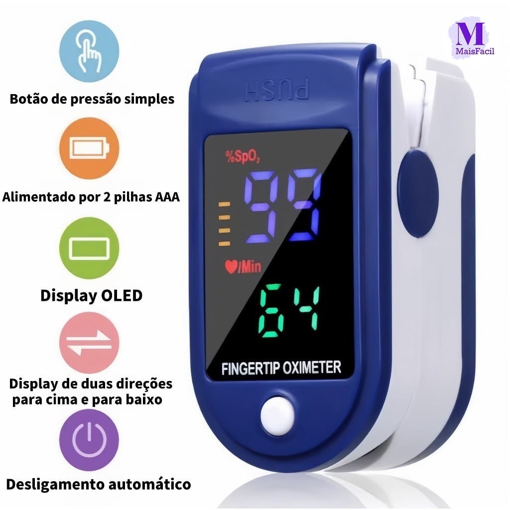 Monitor de Oxímetro Digital para Dedo com Display LED Qualidade