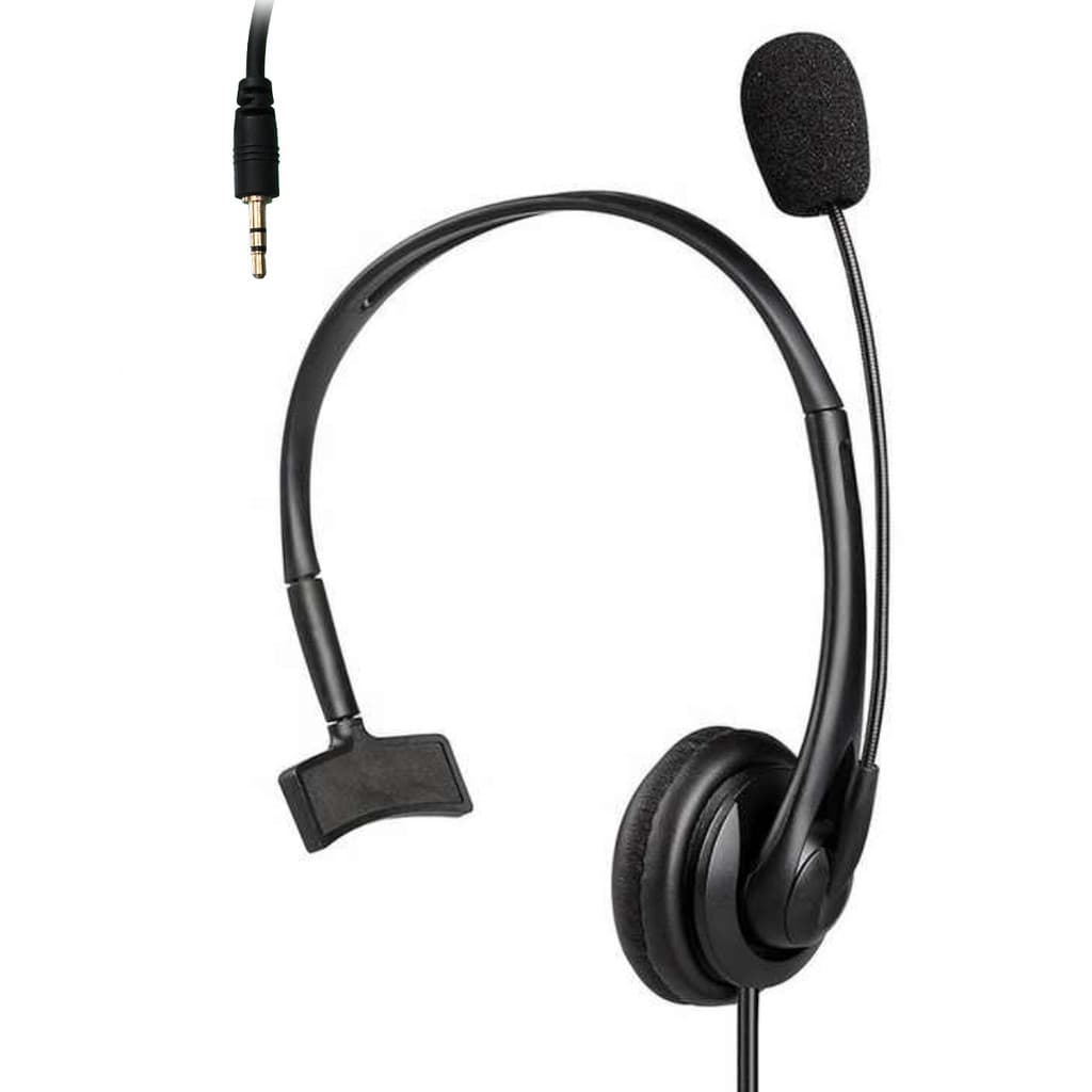 Headset Monoauricular P1 2,5mm Fino Para TS5120 e TS5150 Intelbras