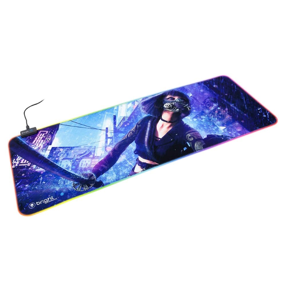 Mouse Pad Gamer Bright c/ Iluminação LED RGB 80x30cm