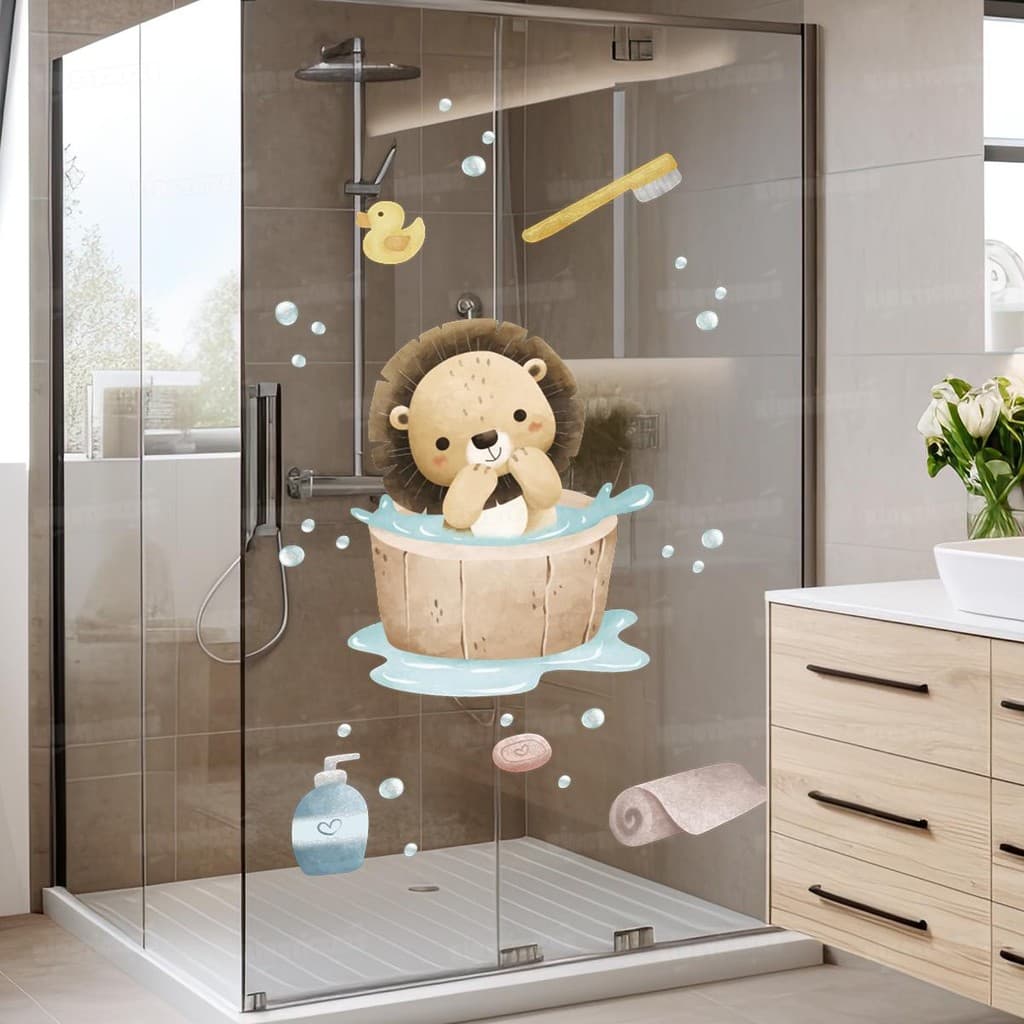 Papel Parede Safari Infantil Lavável Seguro Fácil Aplicação Quarto Bebê Menina Menino Piscina ou Banheiro