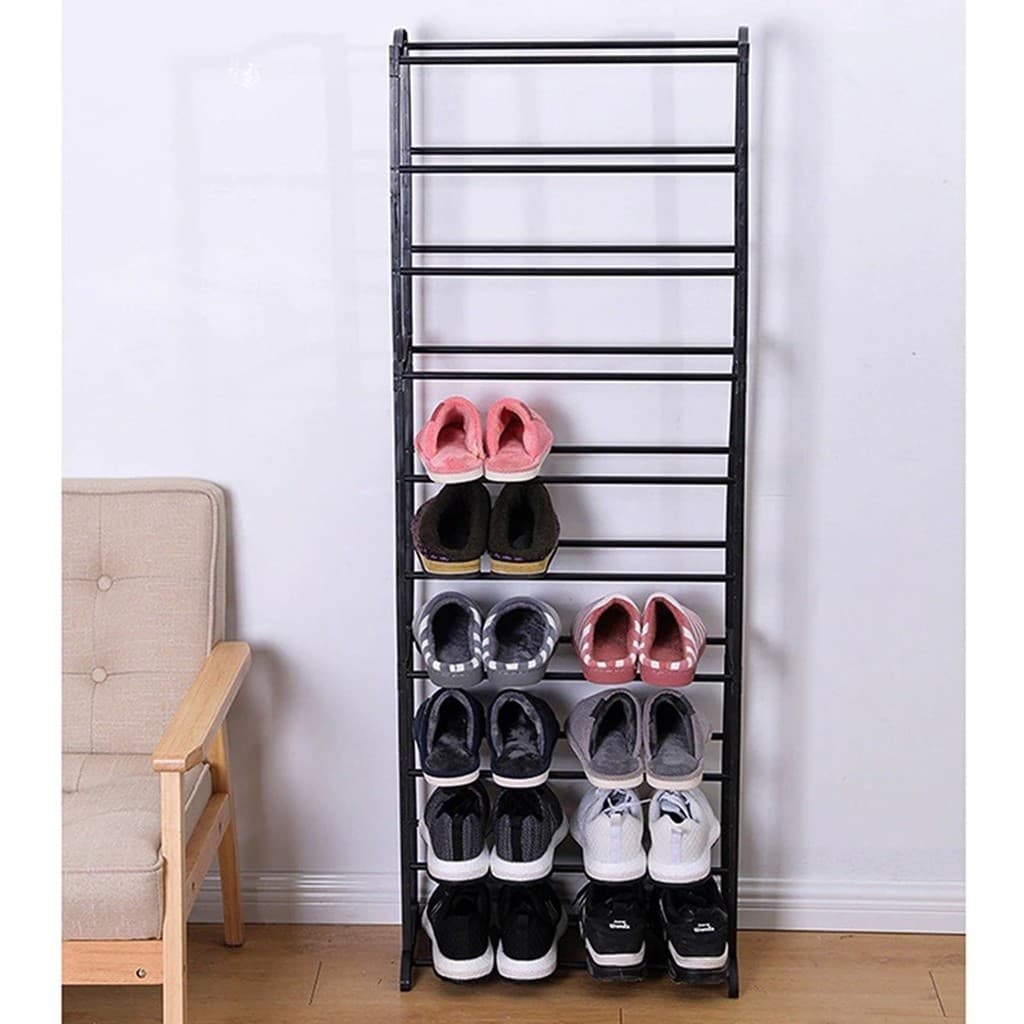Sapateira Vertical Inox Luxo 10 Andares 20 Pares