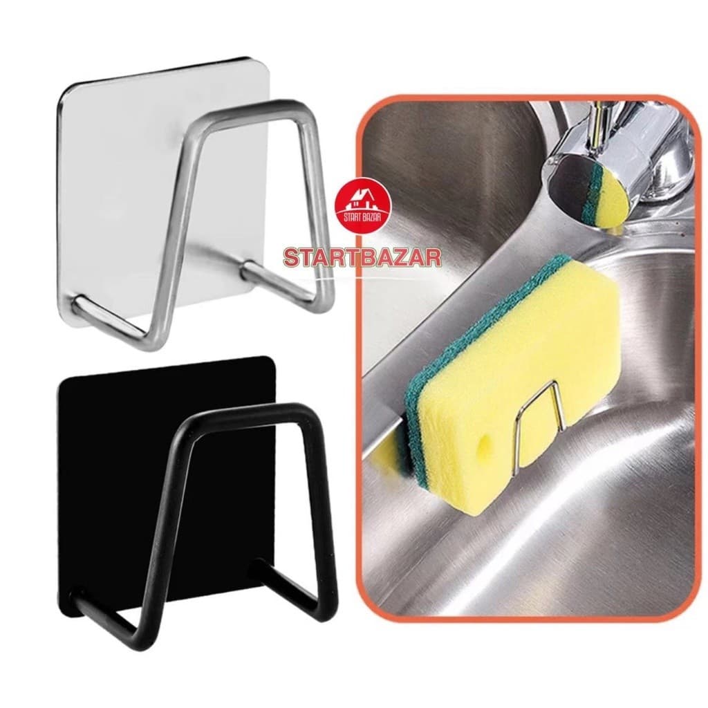 Suporte Aço inoxidável Porta Esponja para bucha de piaPrateleira de cozinha