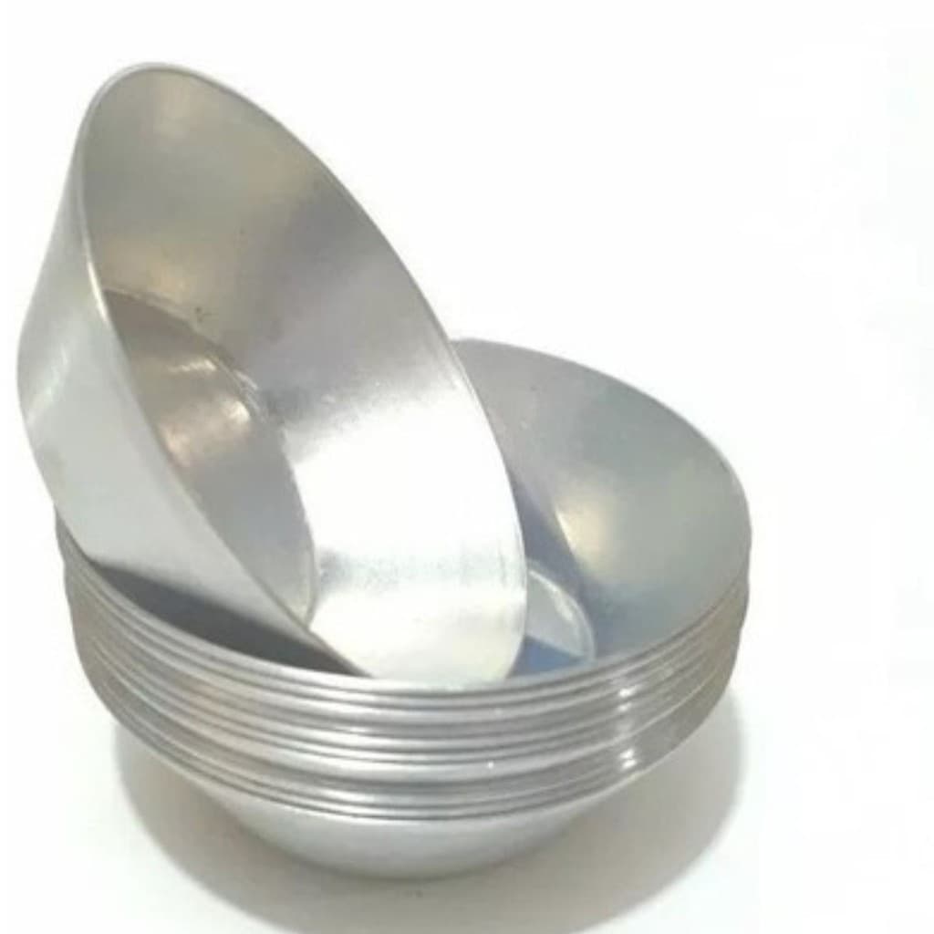 Forminha Alumínio Mini Empada N°4 Forminhas Mini 12 Unidades 7,3cm Diâmetro