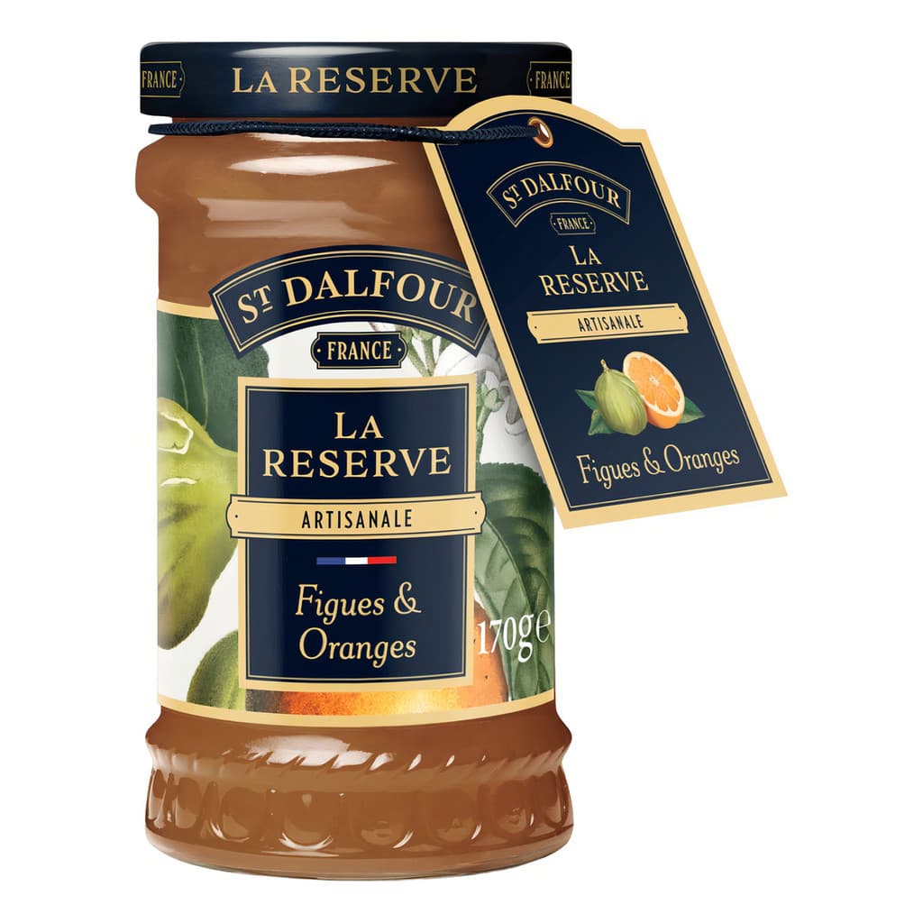 Geleia St. Dalfour La Reserve 170g – Gourmet Francesa Sem Açúcar (Figo/laranja, Gengibre ou Cereja)
