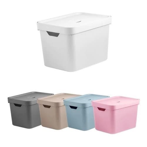 Caixa Organizadora Multiuso Cube Com Tampa Grande 32 Litros Ou Closet Armários Guarda Roupas Brinquedos