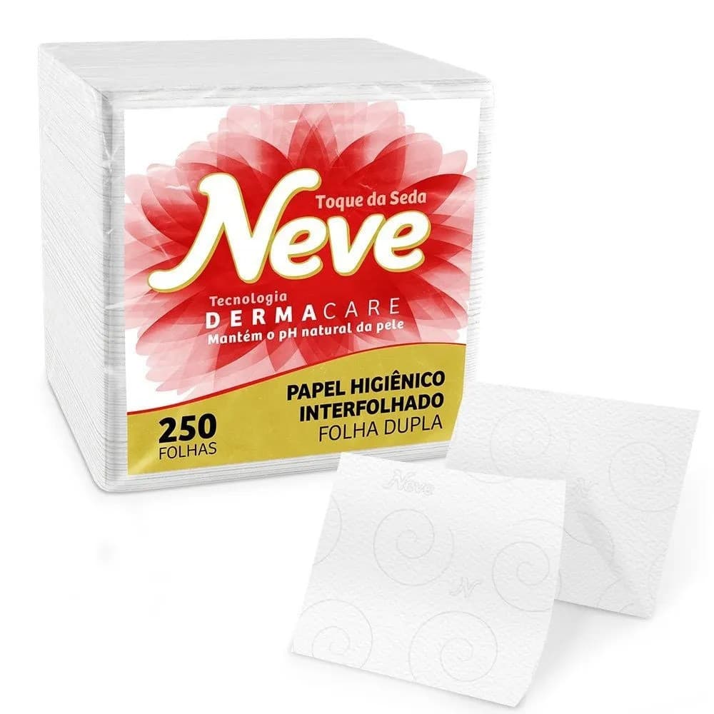 PAPEL HIGIENICO NEVE CAI CAI INTERFOLHADO FOLHA DUPLA C/3000