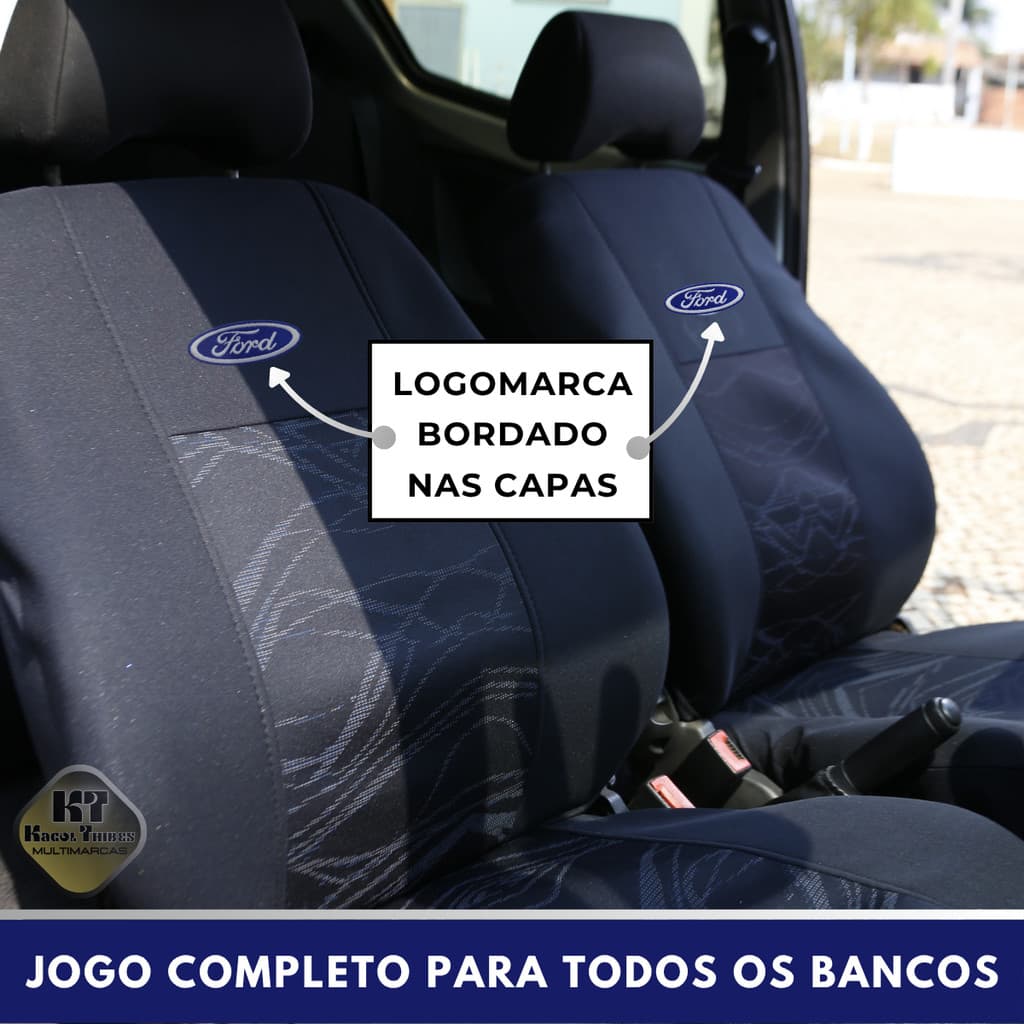 Capa Para Banco Automotivo Ford Tecido Grosso Impermeável Acolchoado Todos Carros E Veículos Modelos Ford