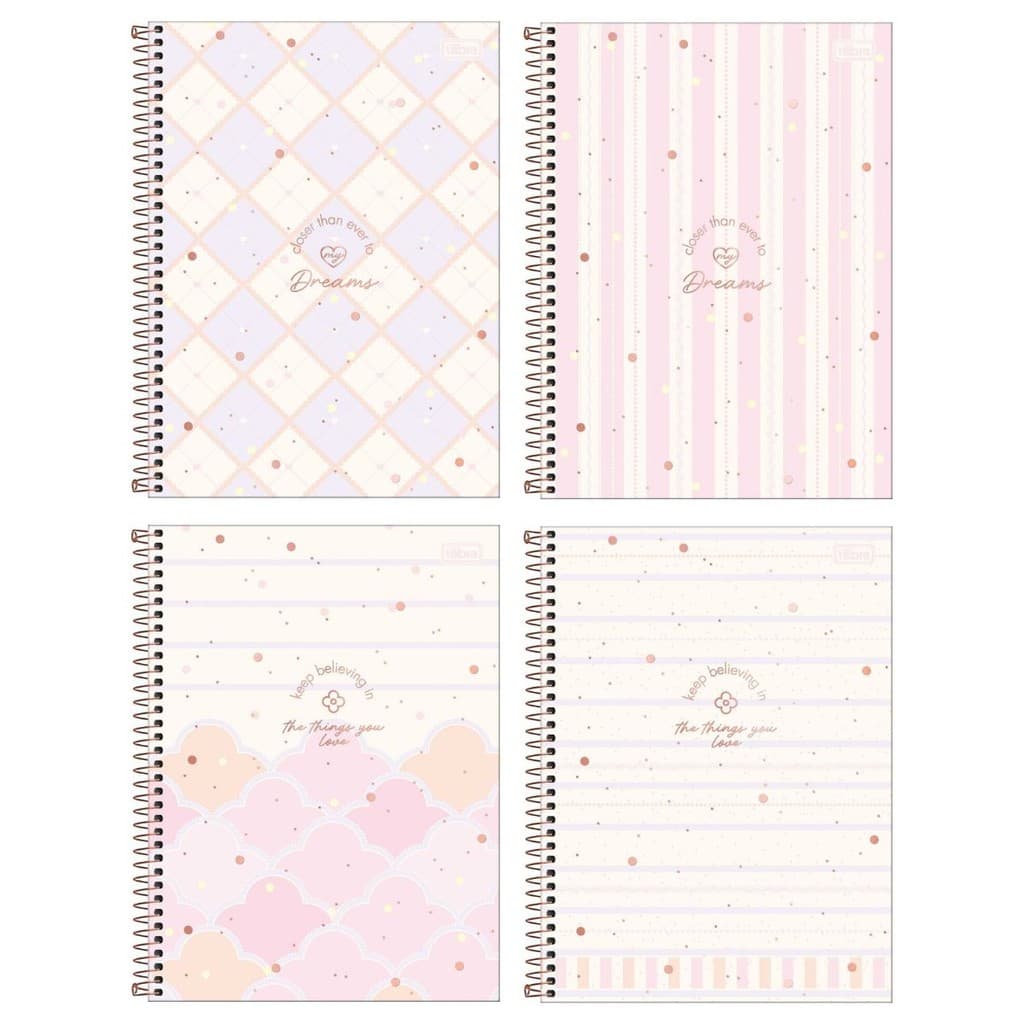 Kit c/ 4 Caderno Univ. Soho 1 Matéria 80 Folhas - Tilibra