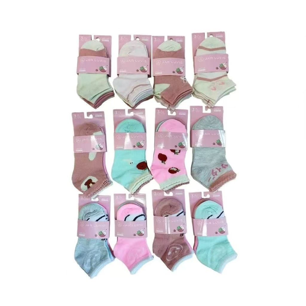 Kit Pares de Meias Infantil e Bebê Menina Estampadas