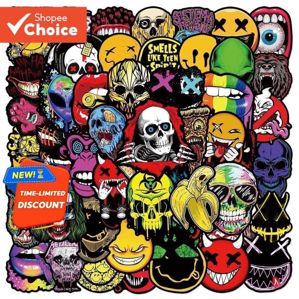 Terror Série Graffiti Adesivos À Prova Dwaterproof Água Portátil Adesivo Bagagem Anime Chiikawa Bonito Stiker Para Mala