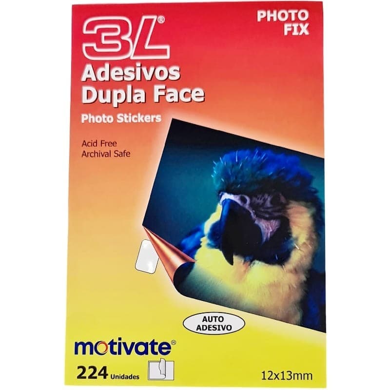 Adesivo Dupla Face Fix Foto Pacote Com 224 Unidades