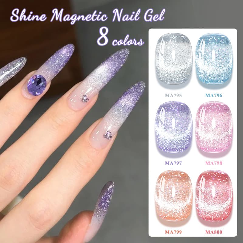 Conheça Através 7ml Brilho Magnético Unhas Gel Prata Platina Olho De Gato Polonês Soak Off UV Manicure DIY Verniz Semi P