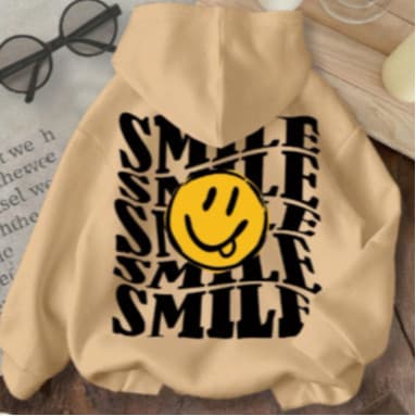 Moletom Canguru Smile Infantil Criança Flanelado com Touca
