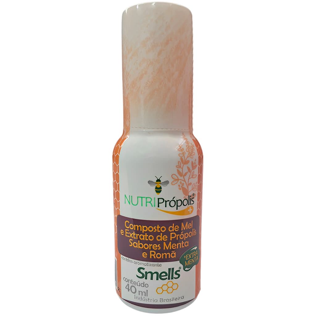Spray Bucal Mel Extra Menta Sabores 40ml Garganta Alívio Linha Nutri Própolis Smells