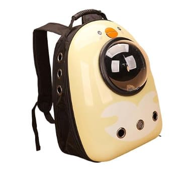 Mochila de Transporte Pet, respirável e com visão Patinho