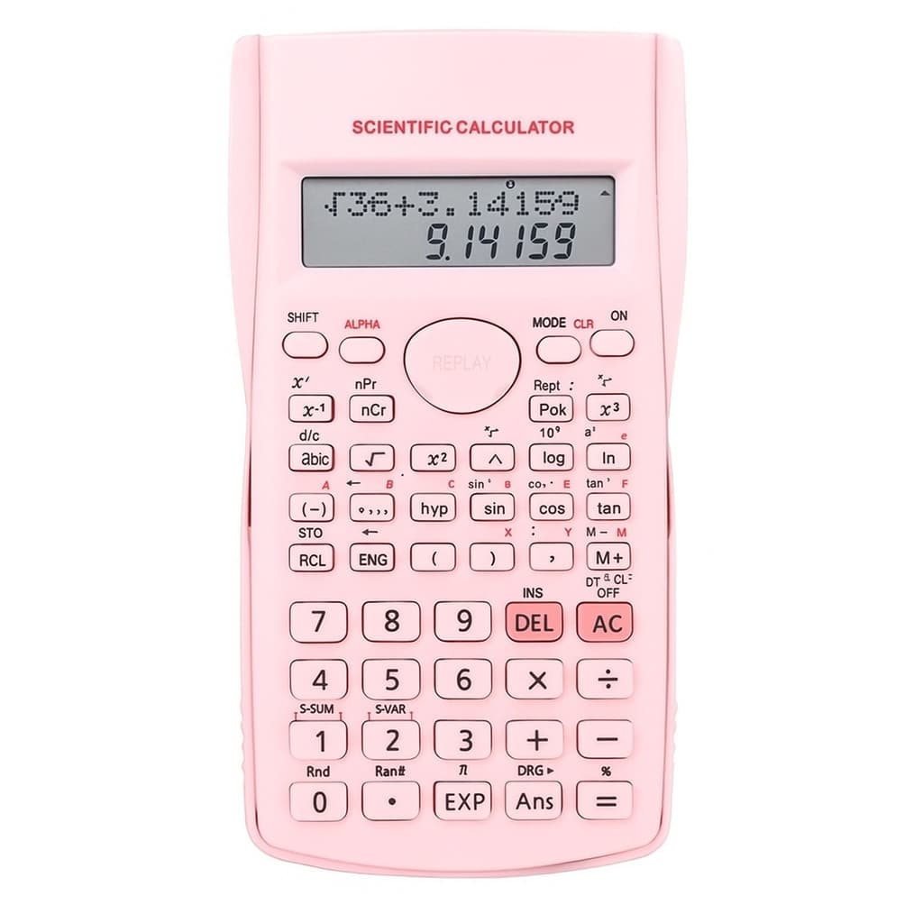 Calculadora Científica 82ms 240 Funções 10 Dig+2 Linhas Rosa