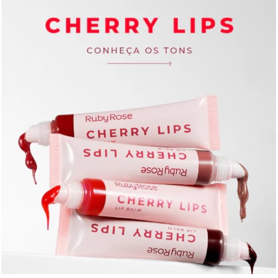 Lip Balm Gloss Labial Cherry Lips RUBY ROSE - Linha Rosa