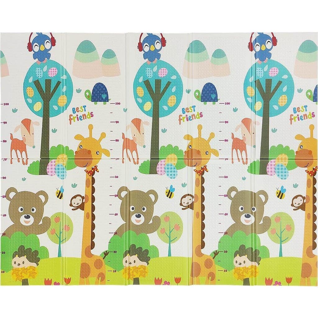 Tapete de Atividades Dupla Face Portátil 150x200cm Animais nas Alturas - Ibimboo