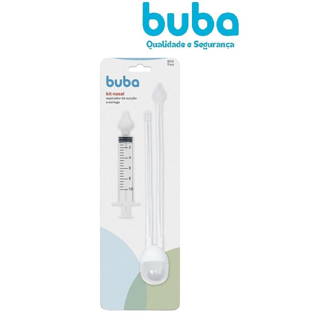 Kit Aspirador Nasal com Sucção e Seringa Lavador Nasal Para Bebê Buba +Brinde da Loja