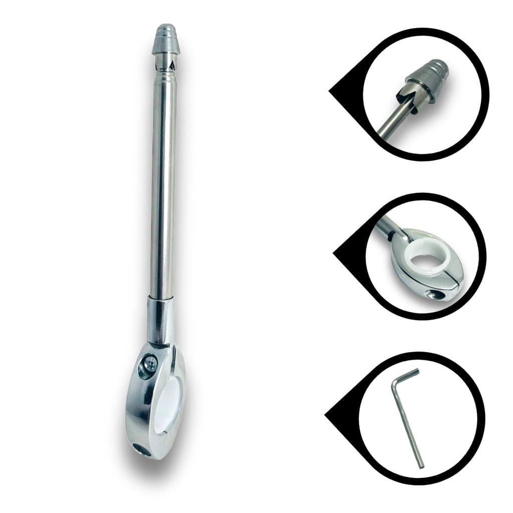 Antena Corta Pipa Moto Retrátil Anti Cerol Aço Inox Guidão