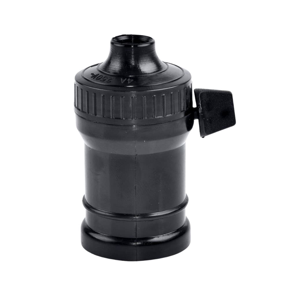 BOCAL PENDENTE C/ CHAVE PLASTICO PRETO FOXLUX