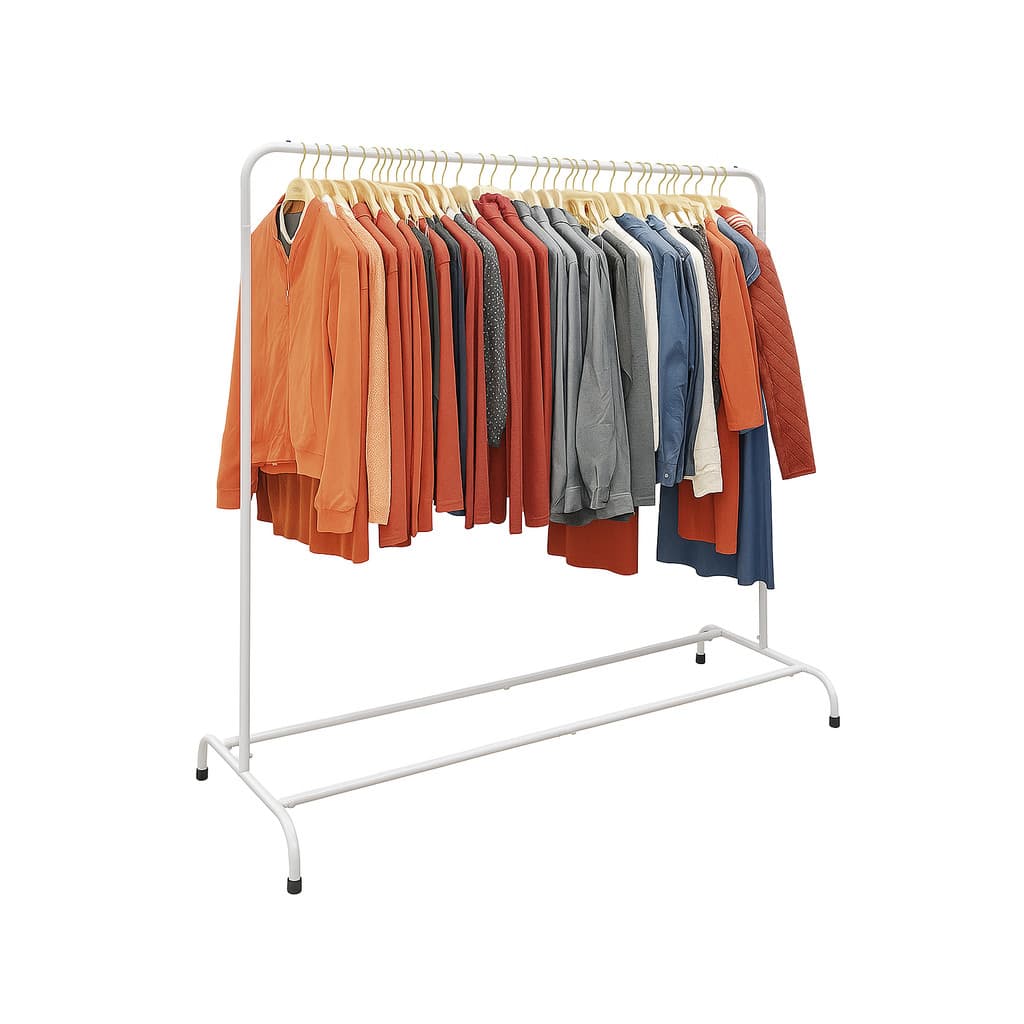 Cabideiro Arara de Roupas em Aço Carbono com Sapateira – Closet de Chão Modulado