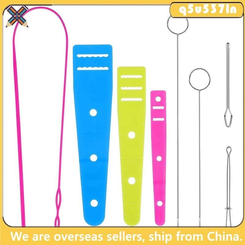 Conjunto De Ferramentas De Enfiador De Cordão Flexível , 8 Peças , Virador De Laço De Costura Para Jaquetas , Casacos ,