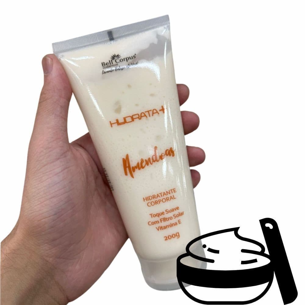 Creme Hidratante Amêndoas Bell Corpus 200g - Hidratação Profunda e Perfume Suave