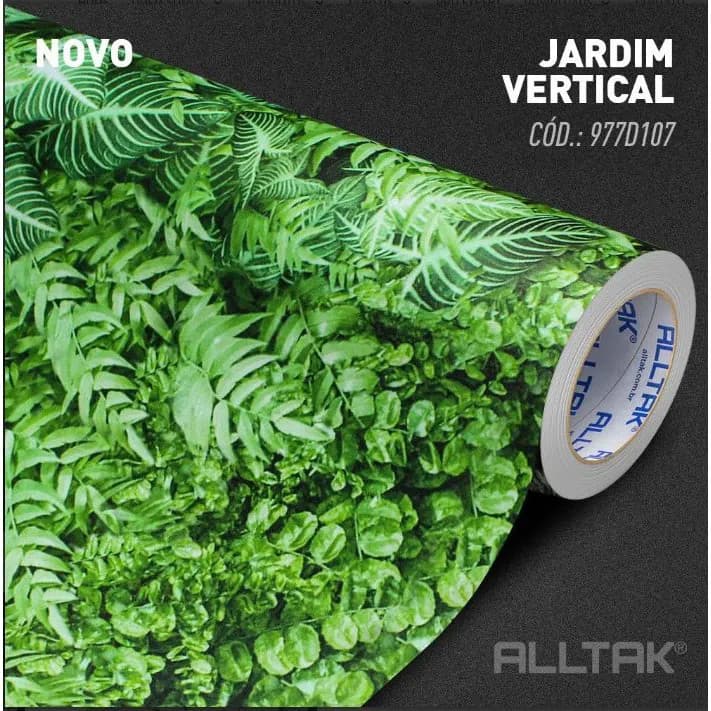 Papel de Parede Adesivo Jardim Vertical 3D Lavável – Para Parede, Piso e Móveis
