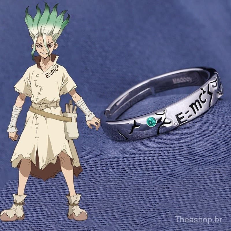 Anel Anime Dr . Pedra Ishigami Senku Cosplay Jóias Promoção Ajustável Aberto Acessórios De Metal LRWR