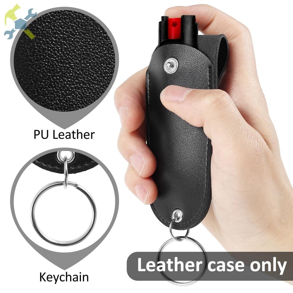 2 Pçs Bolsa De Spray De Pimenta Mini Portátil Coldre Couro Do Plutônio Superior Aleta Protetor SHOPCYC0681