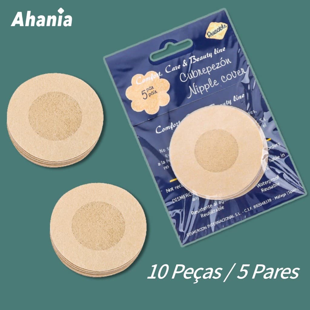 10Pçs / 5Pares Tapa-Seios Invisível Adesivo Protetor de Seios com 6cm de Diâmetro para Tampar Mamilos