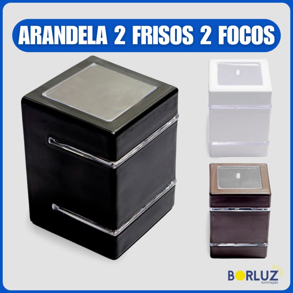 Luminária Arandela 2 Frisos 2 Focos Bivolt Área Externa e Interna Decoração Moderna