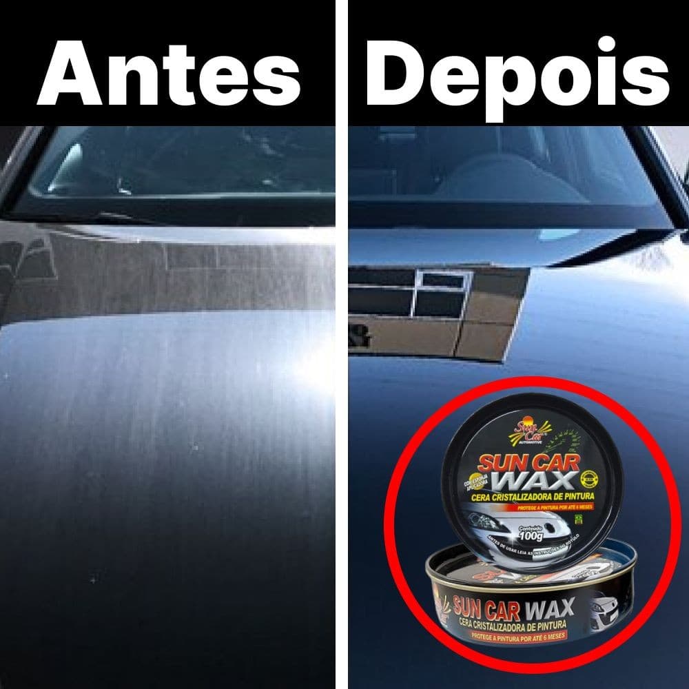 Cera Cristalizadora Sun Car Wax – Proteção e Brilho Duradouro para a Pintura do Seu Veículo