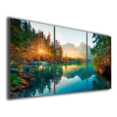Quadro Decorativo Paisagem Floresta Natureza Lago Montanha 60x40