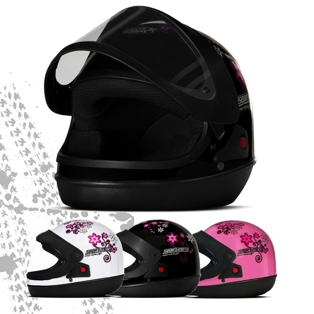 CAPACETE SPORT MOTO FOR GIRLS Pro Tork Liberty Fechado Barato Proteção Para Motoqueiro Moto 56 58 60
