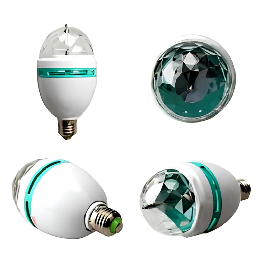 Kit 4 Lâmpada De Led Giratória Bola Maluca Colorida Soquete