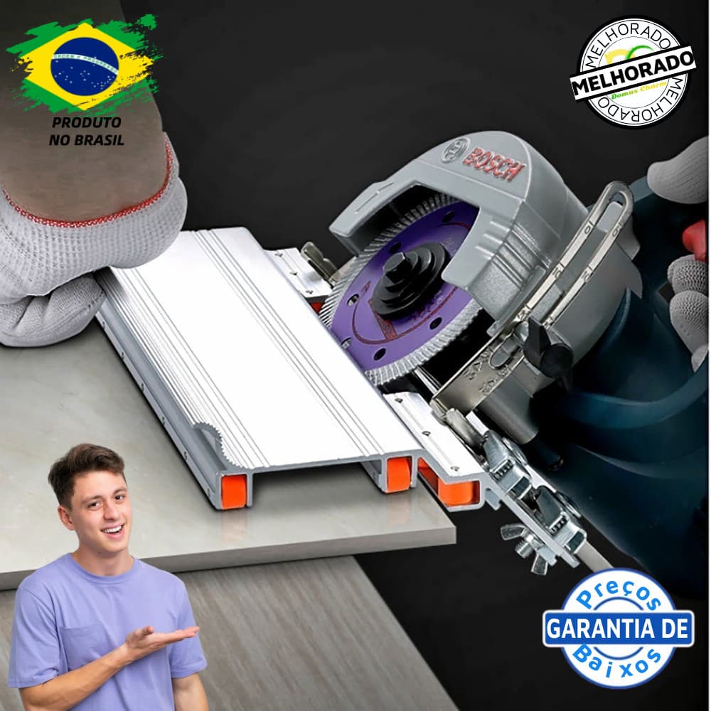 Guia Corte 45 Graus Guia Disco Corte Gabarito Serra Chanfro Porcelanato