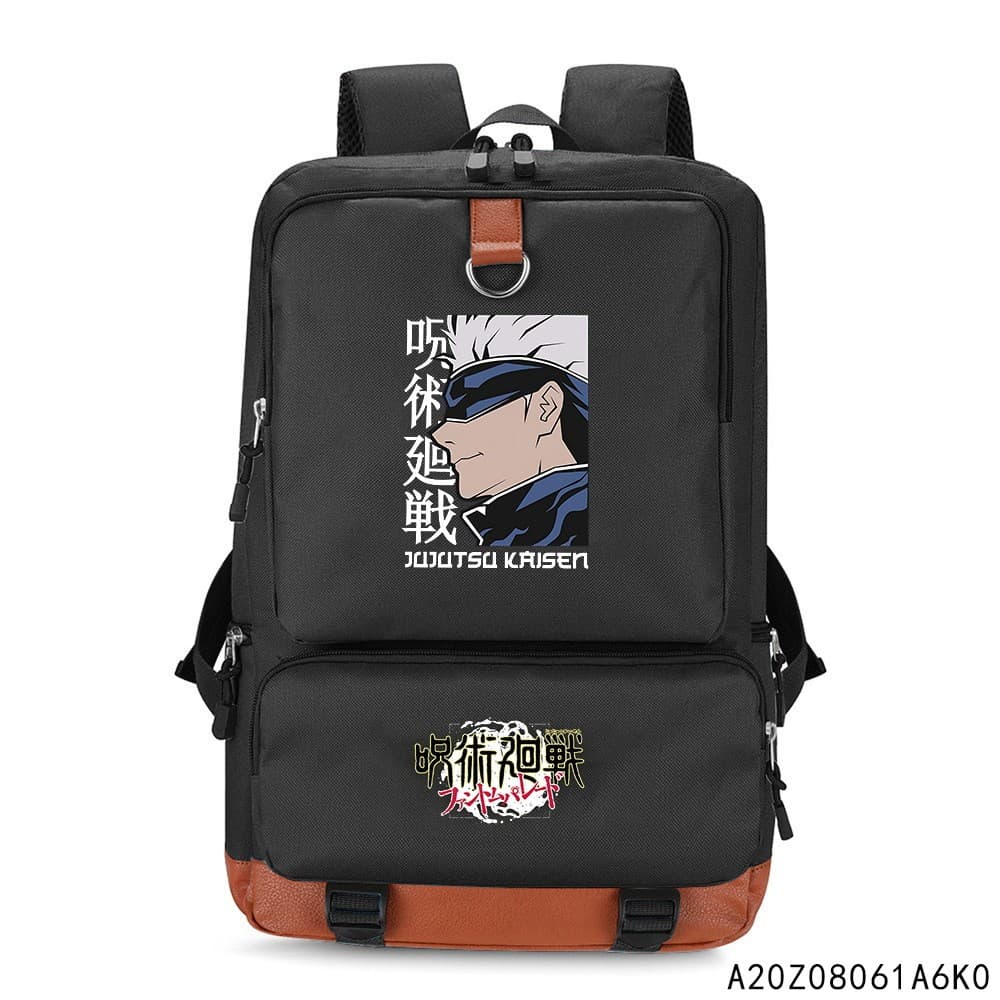 Nova Mochila Jujutsu Kaisen Multifuncional de Grande Capacidade Leve para Computador