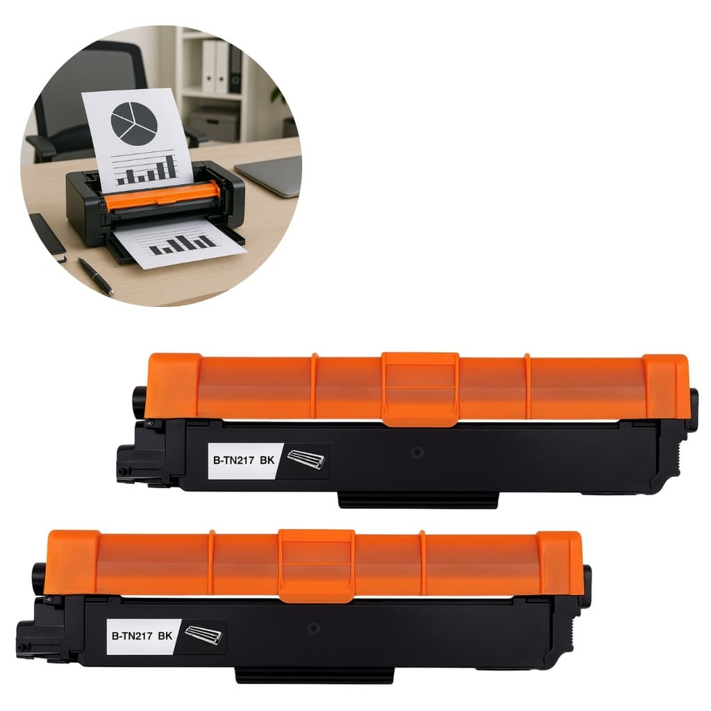 2 Cartucho de Toner Compativel Para Impressora B-TN217BK