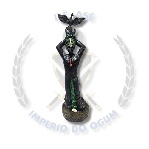 IMAGEM RESINA ORIXÁ OSSAIN AFRICANO 30CM
